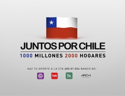 Campana #JuntosPorChile: en alianza con TVN, MEGA, Archi y Radio Cooperativa, hacemos un urgente llamado a colaborar en esta nueva cruzada solidaria.