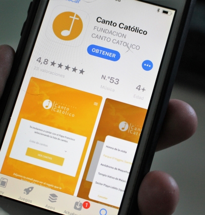 Aplicación de celular permitirá cantar junto al Papa