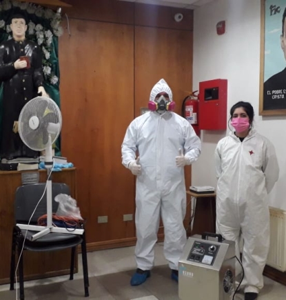 Innovadora donación para sanitizar Hospedería del Hogar de Cristo en Magallanes